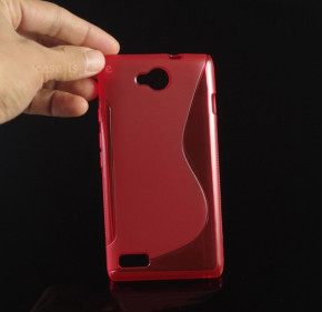 Силиконов гръб ТПУ S-Case за ZTE KIS 3 MAX / ZTE BLADE G LUX червен прозрачен